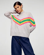 Maglione Collo Alto Norvegese - Gris Chiné Clair - Donna