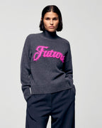 Future Fluffy High-Neck Jumper - Anthracite - Women