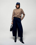 Maglione Collo Lupetto Cashmere Spazzolato Leopardo - Leopard - Donna