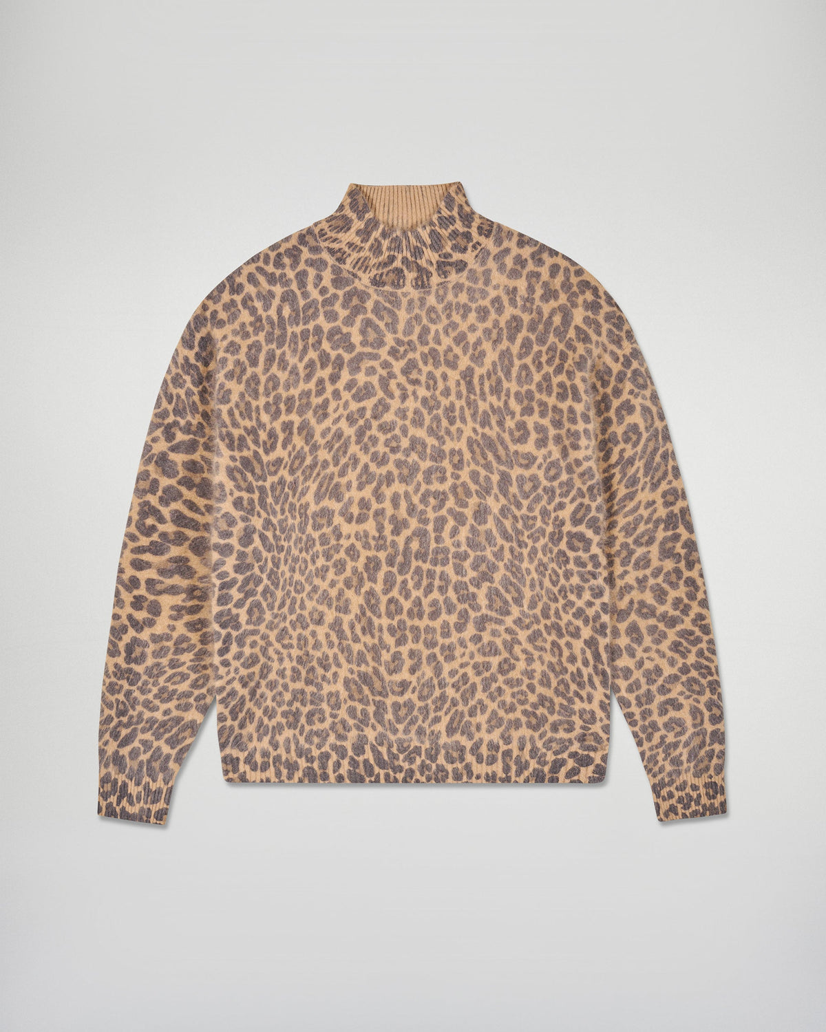 Maglione Collo Lupetto Cashmere Spazzolato Leopardo - Leopard - Donna
