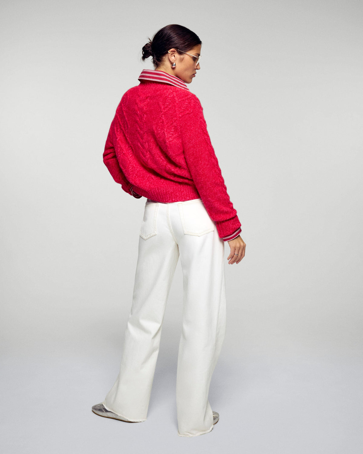 Pull Col Montant Torsades - Scarlett Passion Mouliné - Femme