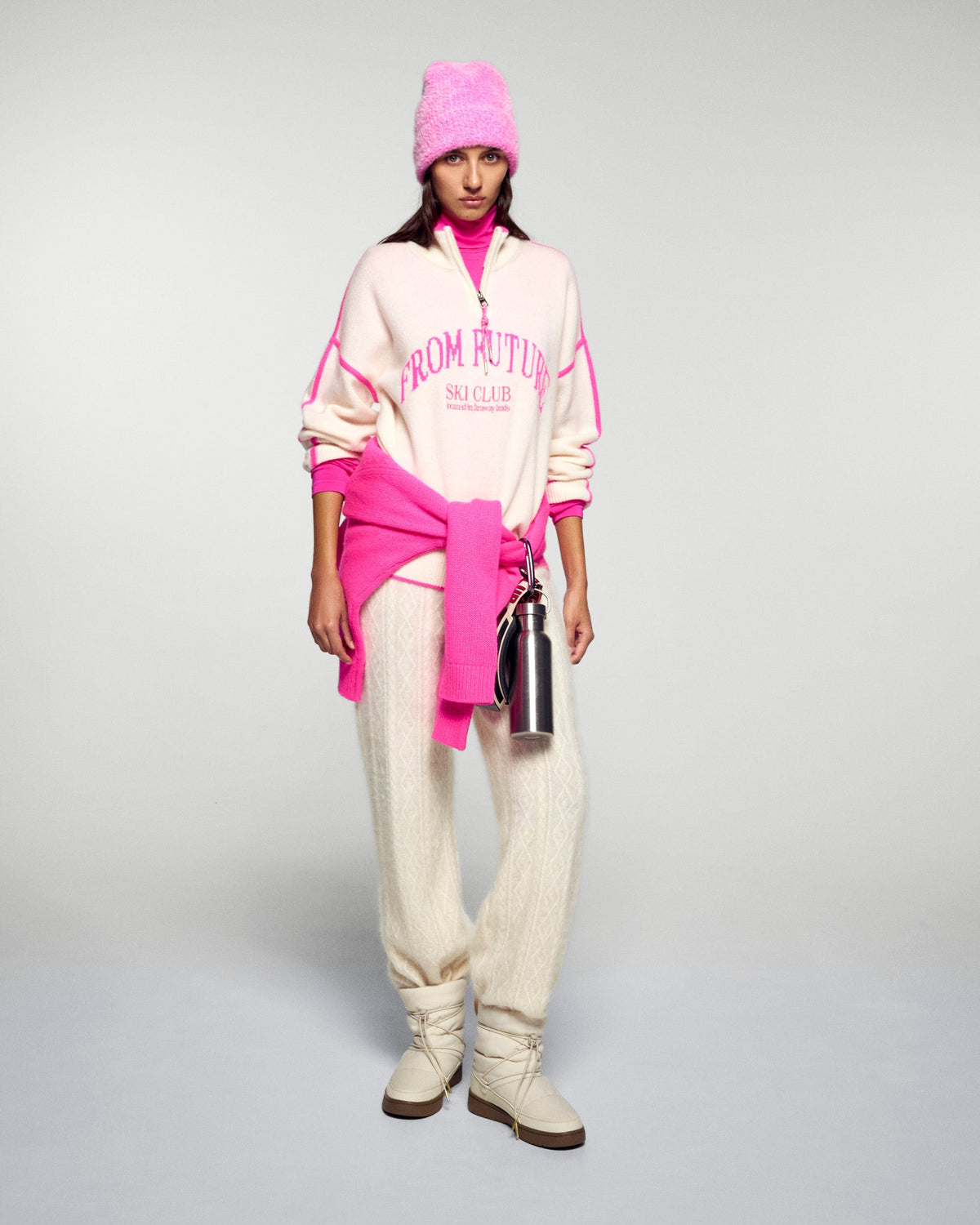 Pull Col Camionneur From Future Ski Club - Ecru - Femme