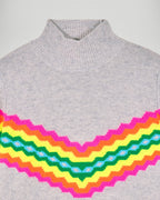 Maglione Collo Alto Norvegese - Gris Chiné Clair - Donna