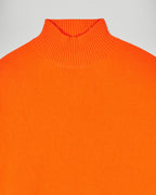 Jersey de Cuello Alto con Banda Contrastada en la Manga - Naranja Dorado - Mujer