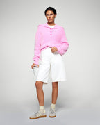 Polo-Neck Jumper - Snowy Pink - Women
