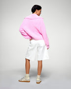 Polo-Neck Jumper - Snowy Pink - Women