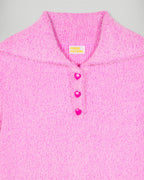 Polo-Neck Jumper - Snowy Pink - Women