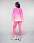 Pull Col Rond À Strass - Cosmic Pink - Femme