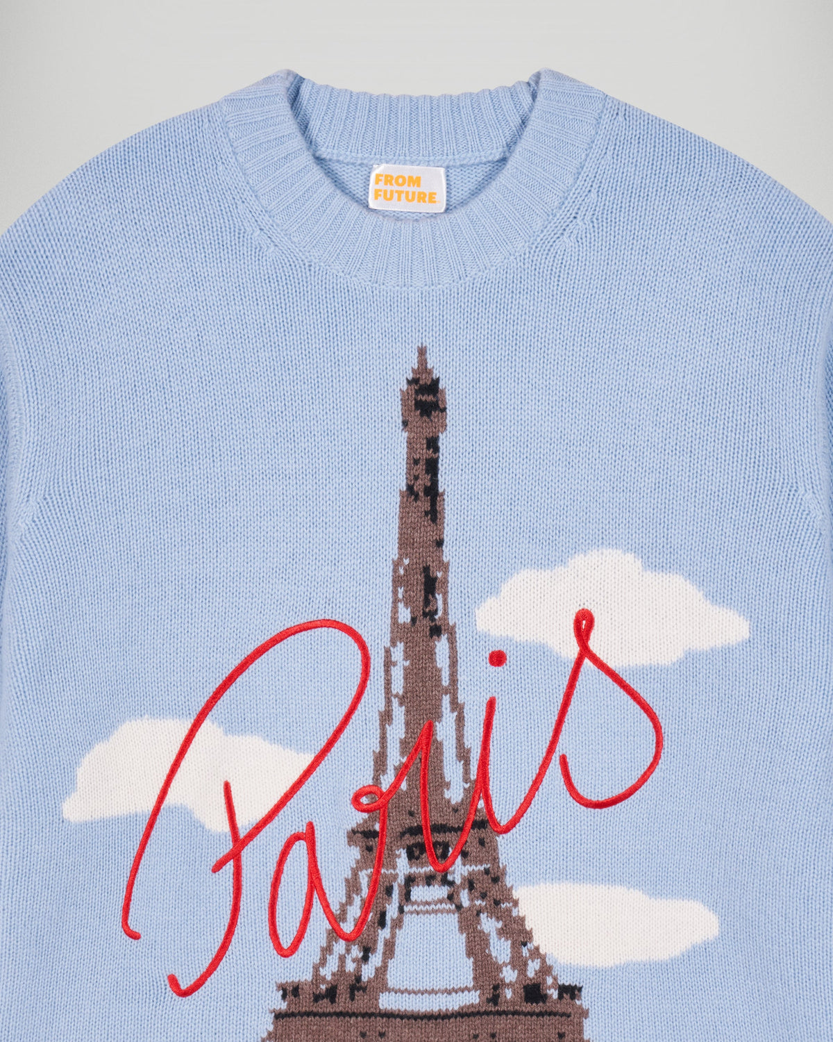 Pull Col Rond Paris - Smooth Blue - Femme