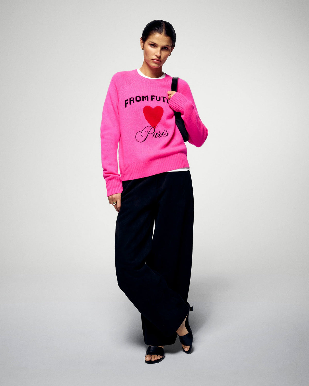 Jersey de cuello redondo - Rosa cósmico - Mujer