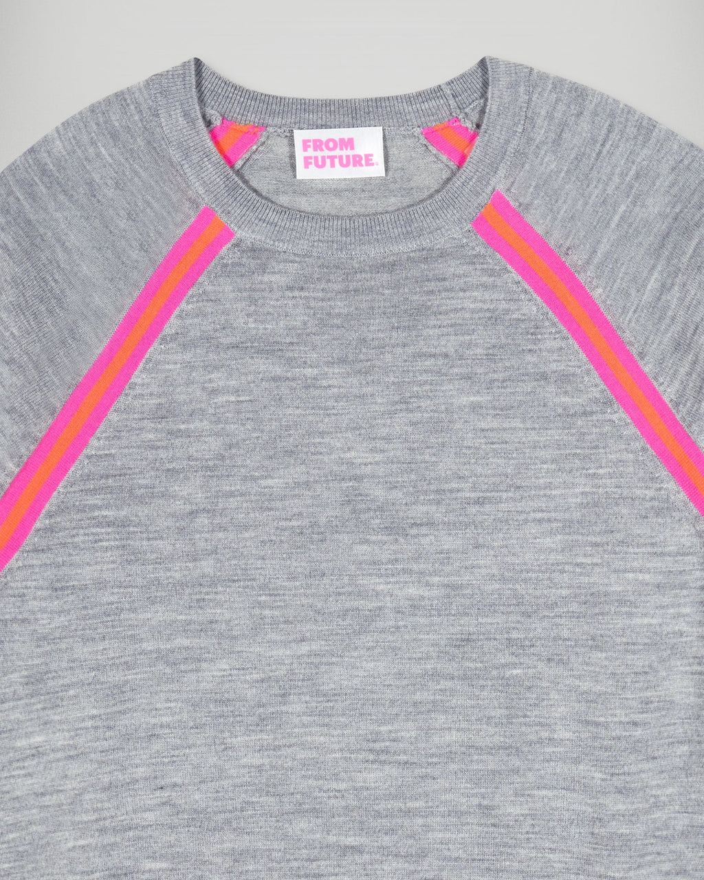 Jersey de Cuello Redondo - Gris Jaspeado Oscuro - Mujer