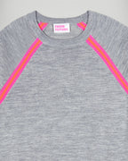 Jersey de Cuello Redondo - Gris Jaspeado Oscuro - Mujer