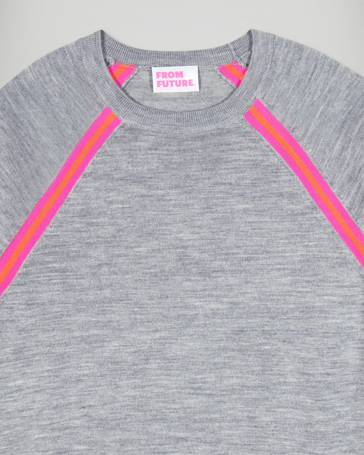 Jersey de Cuello Redondo - Gris Jaspeado Oscuro - Mujer