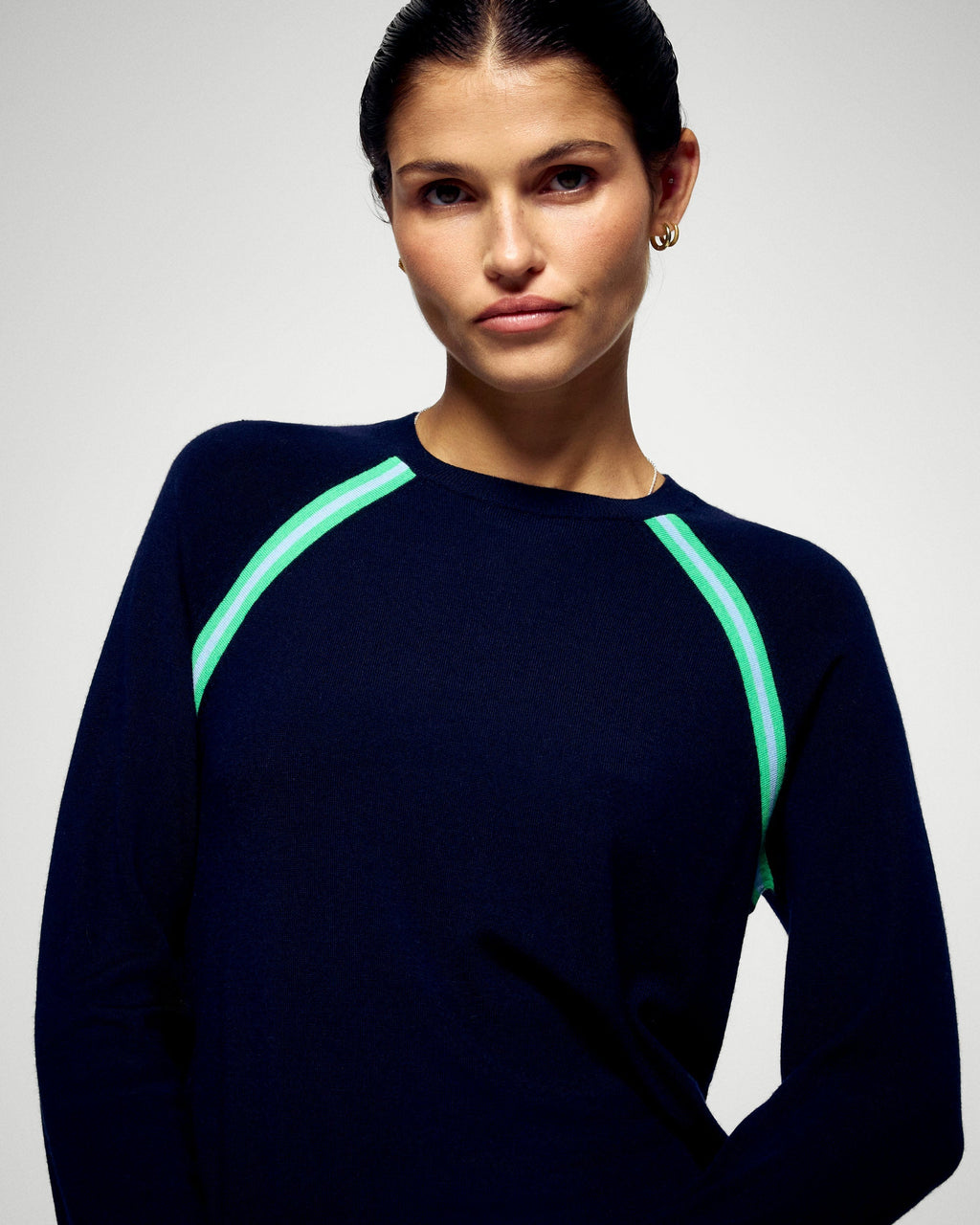 Crew-Neck Jumper - Navy - Women