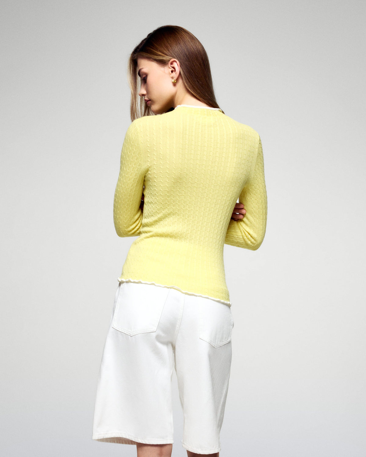 Pull Col Rond - Creamy Yellow - Femme