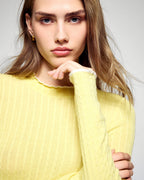 Pull Col Rond - Creamy Yellow - Femme