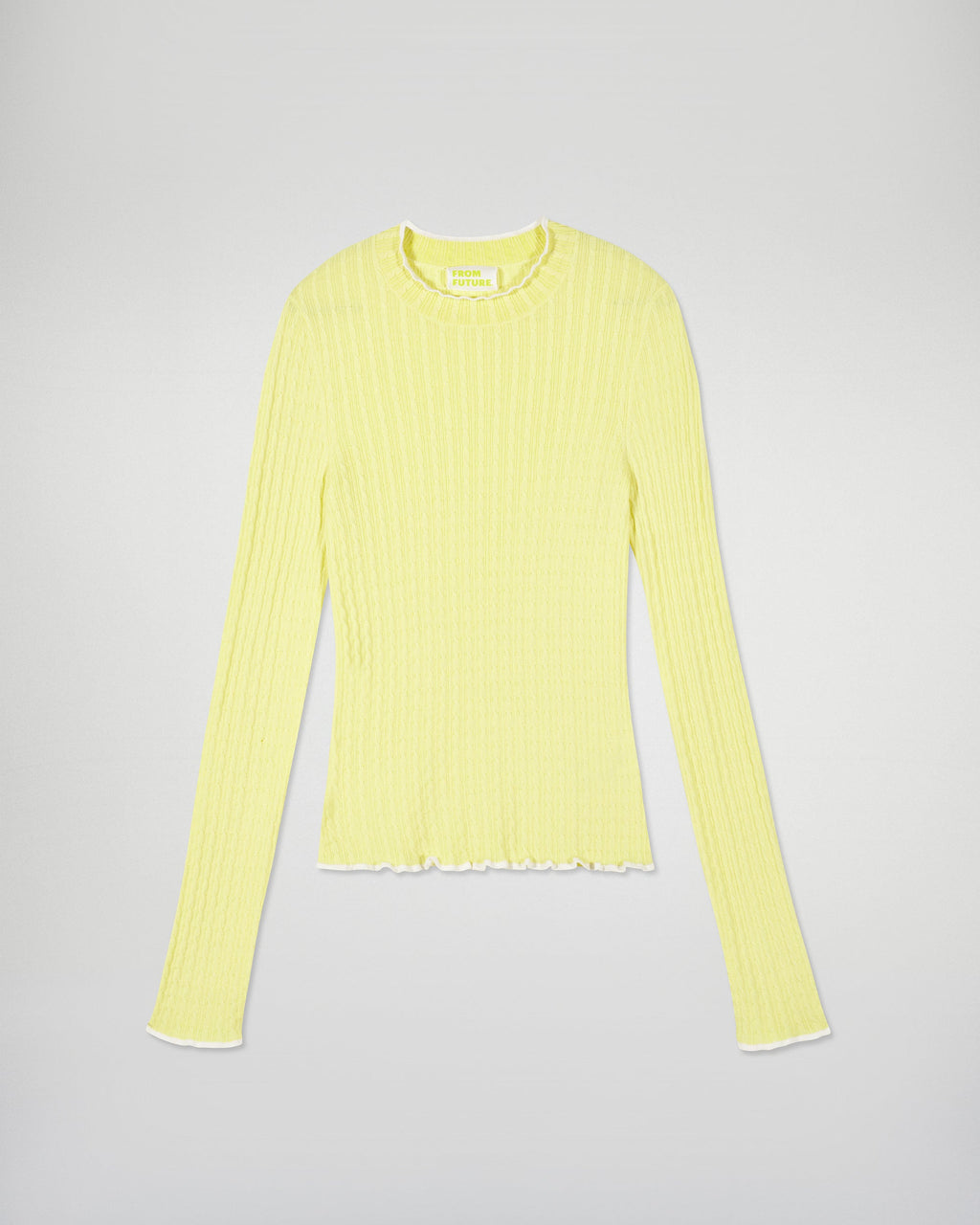 Pull Col Rond - Creamy Yellow - Femme