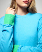 Maglione Girocollo - Candy Blue - Donna