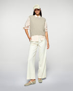 Maglione Senza Maniche - Taupe Melange - Donna