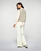 Maglione Senza Maniche - Taupe Melange - Donna