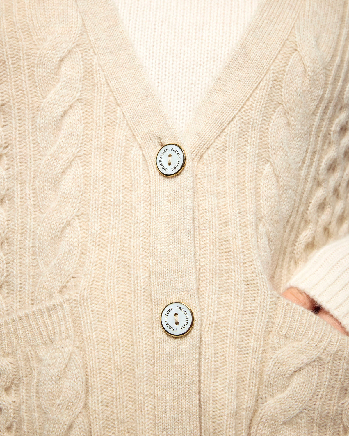 Jersey sin mangas - Beige jaspeado - Mujer