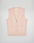 Jersey sin mangas - Beige jaspeado - Mujer