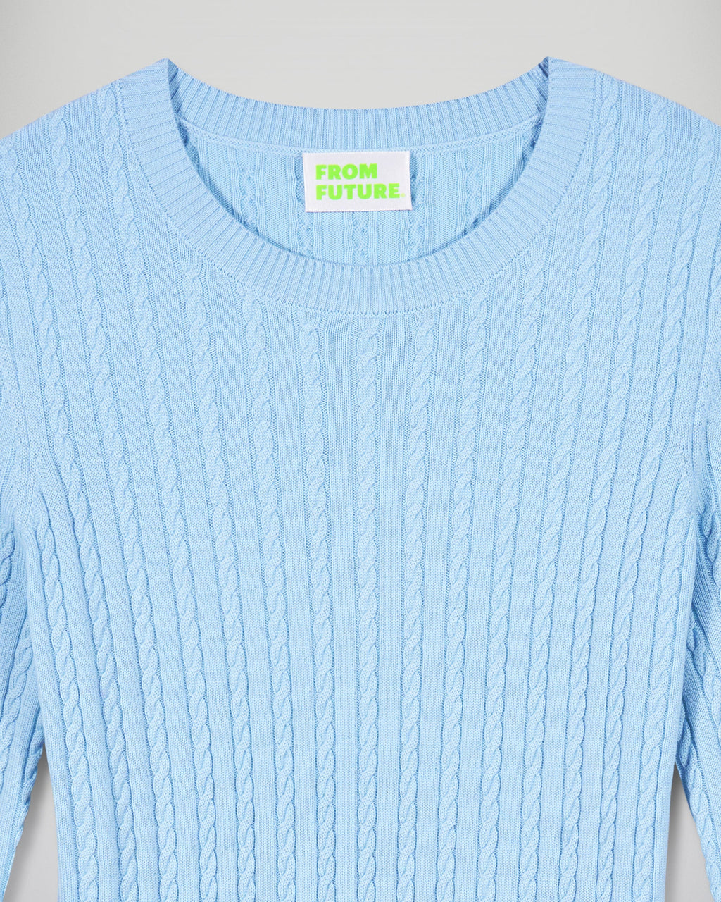 Short Long-Sleeved Dress - Baby Blue - Women