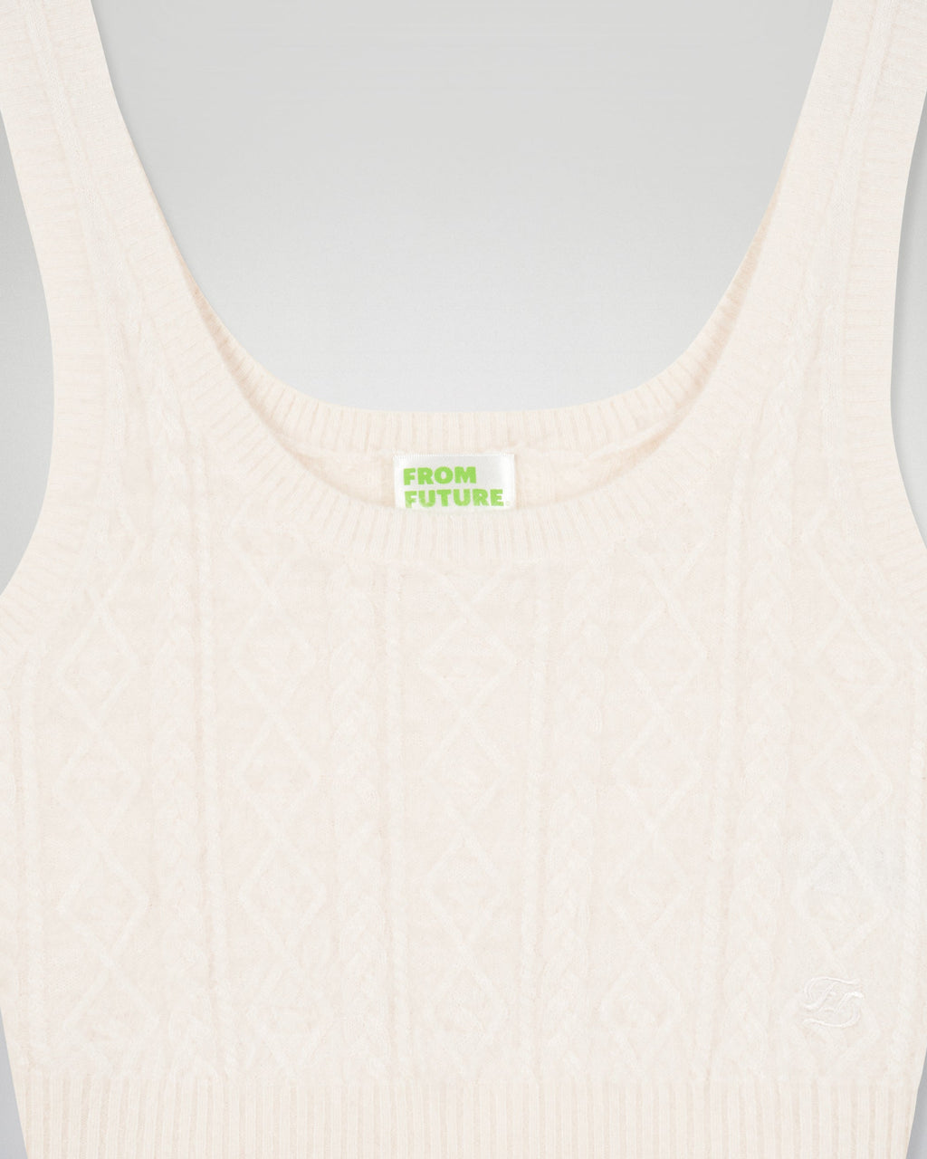 Brushed Cashmere Strappy Top - Ecru - Women