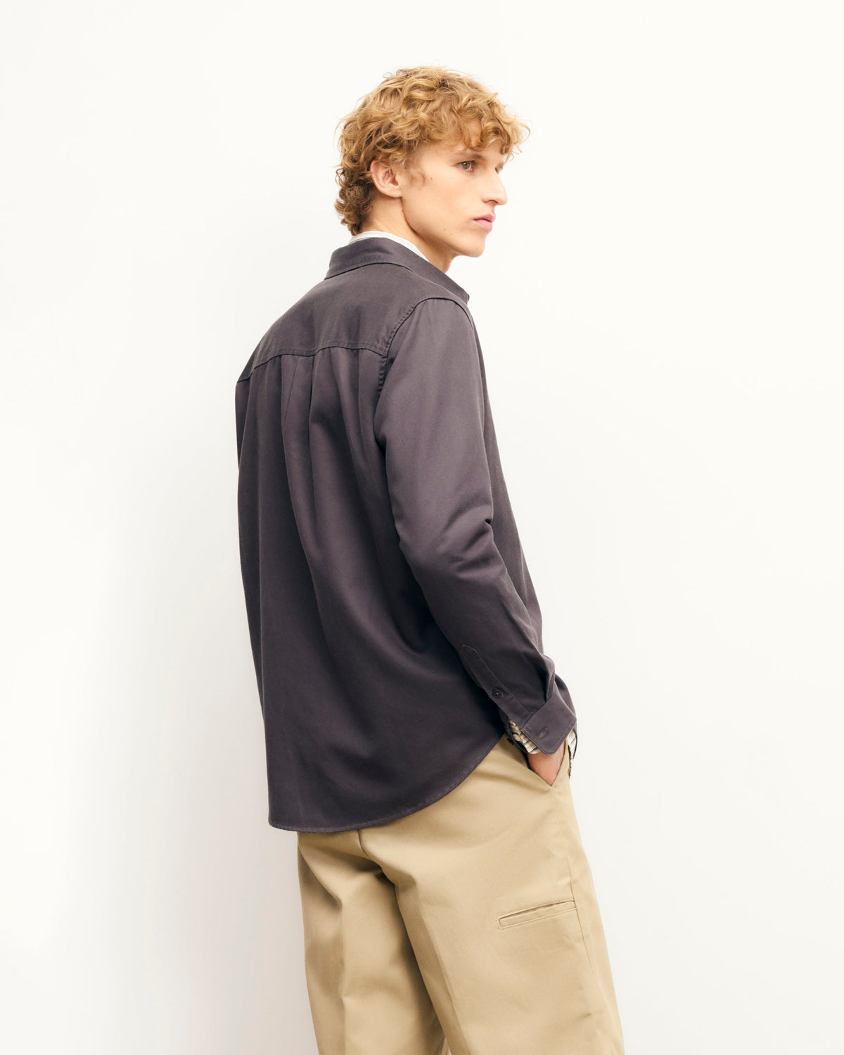 Camicia a Maniche Lunghe - Washed Black - Uomo