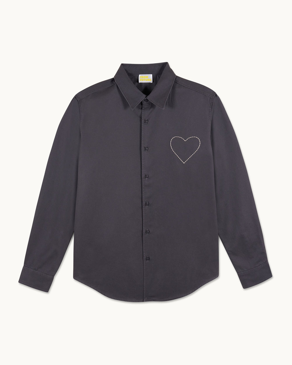 Camicia a Maniche Lunghe - Washed Black - Uomo