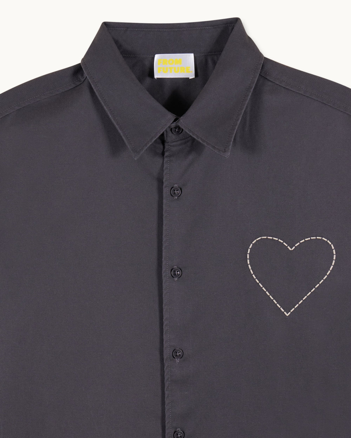 Camicia a Maniche Lunghe - Washed Black - Uomo