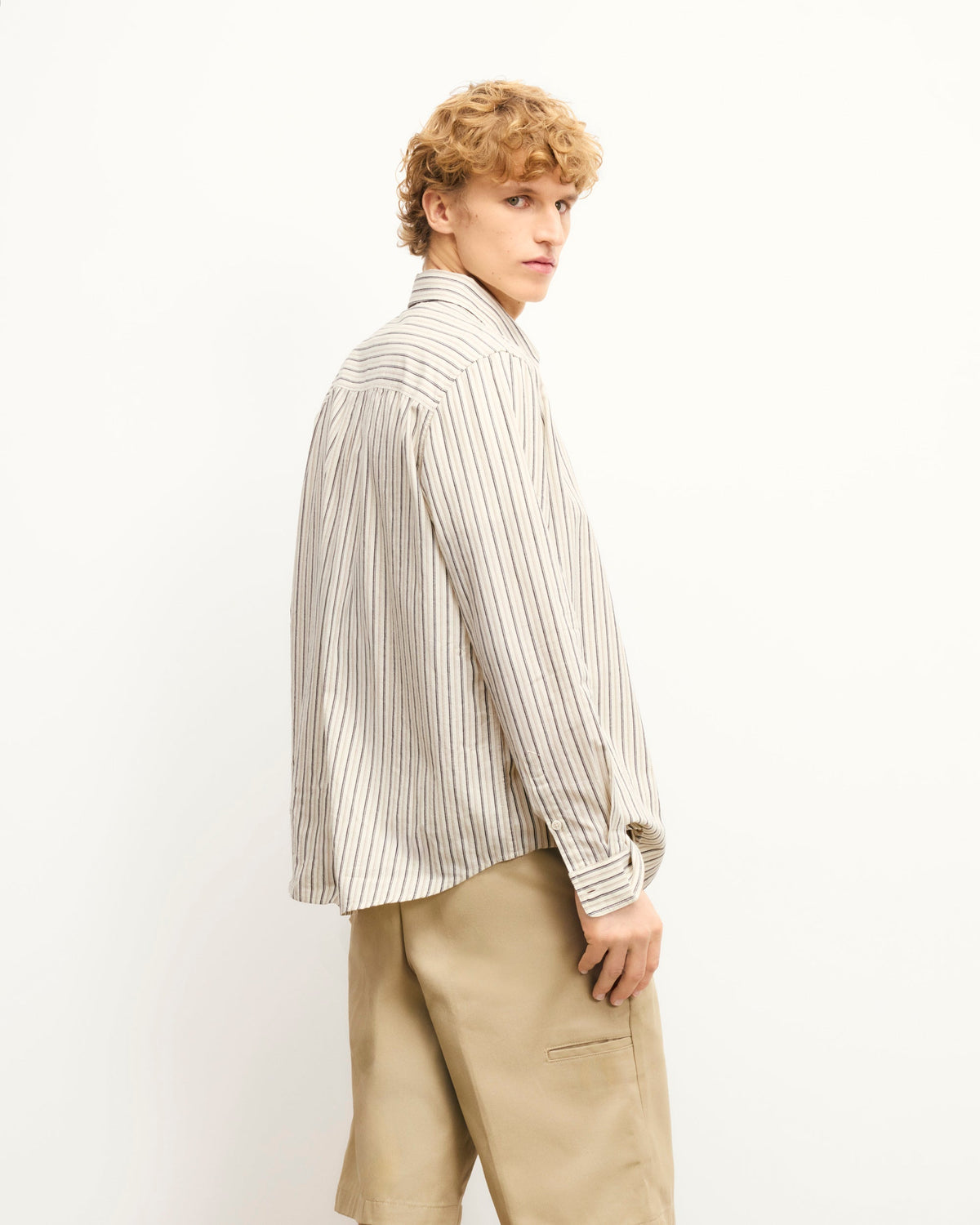 Camisa de manga larga - Multicolor R beige - Hombre