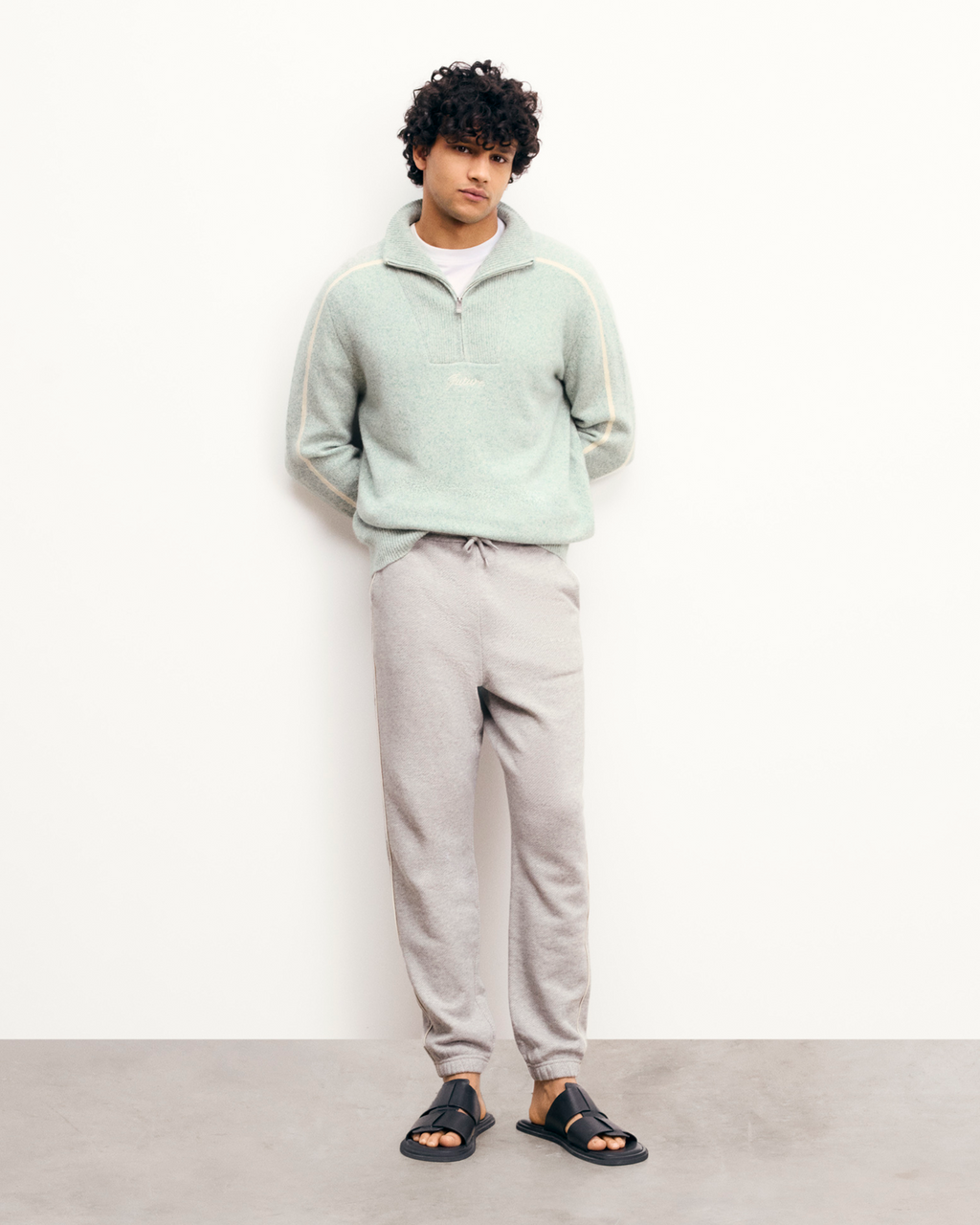 Pantaloni da jogging ampi - Grigio chiaro melange - Uomo