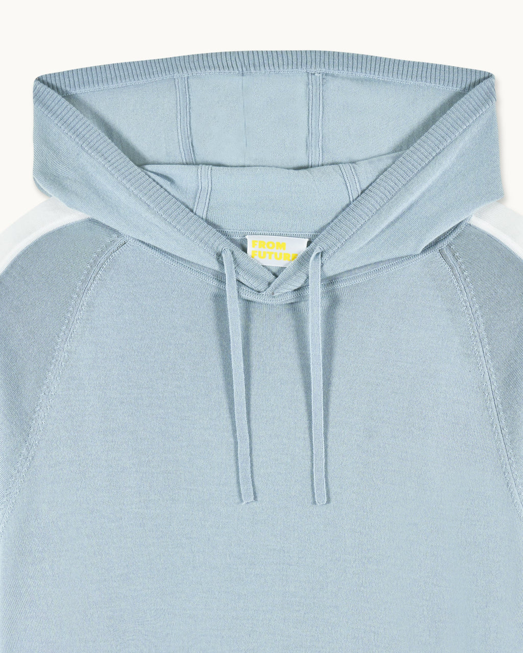 Pull Hoodie Bandes Tricolores Aux Manches - Grey Blue - Homme