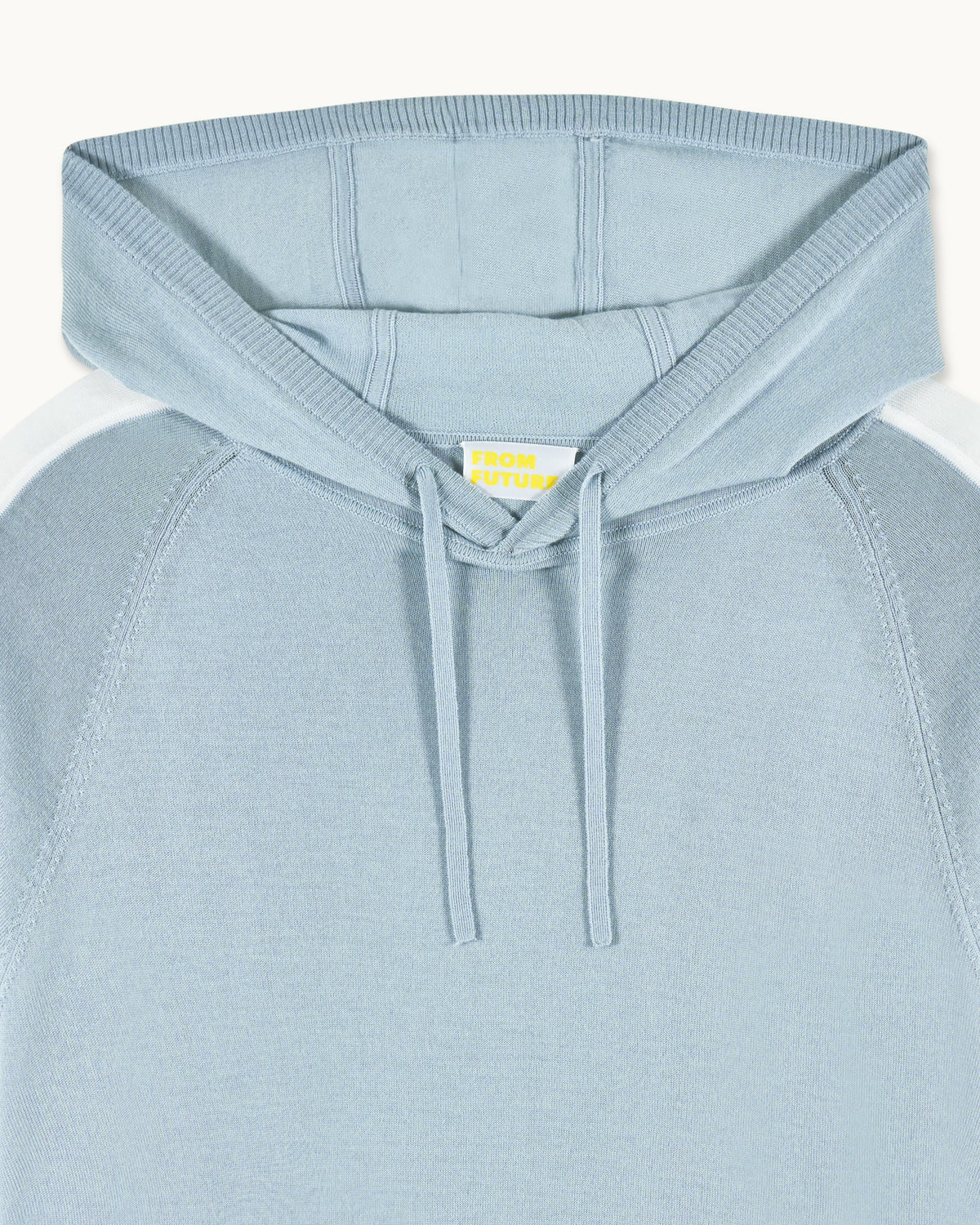 Pull Hoodie Bandes Tricolores Aux Manches - Grey Blue - Homme