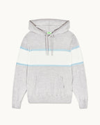 Pull Hoodie À Bandes - 1502 Gris Chiné Clair - Homme