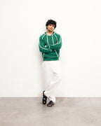 Hoodie Jumper with Contrast Trims - Ocean Green - Men