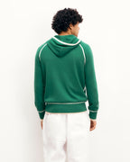 Hoodie Jumper with Contrast Trims - Ocean Green - Men