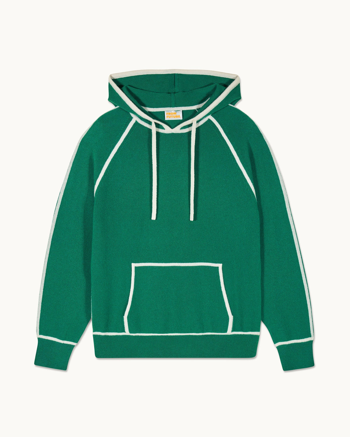 Hoodie Jumper with Contrast Trims - Ocean Green - Men