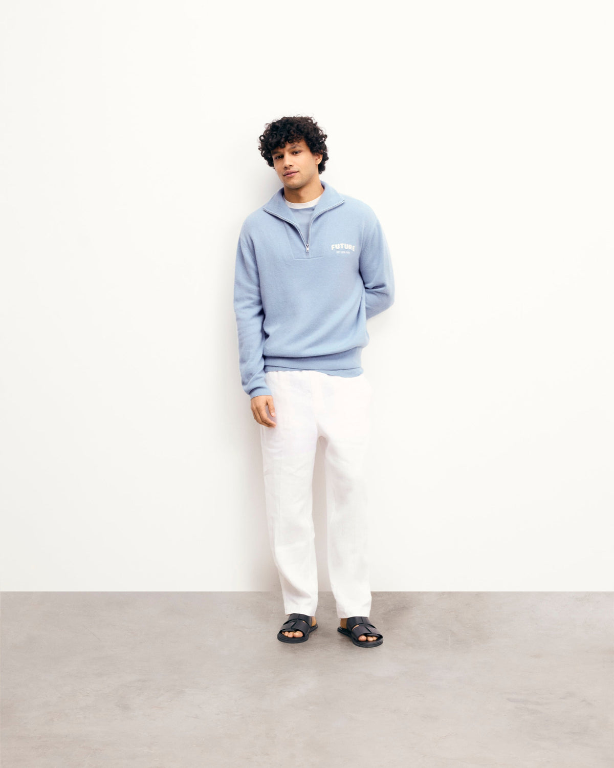 Maglione Collo con Zip Future - Grey Blue - Uomo