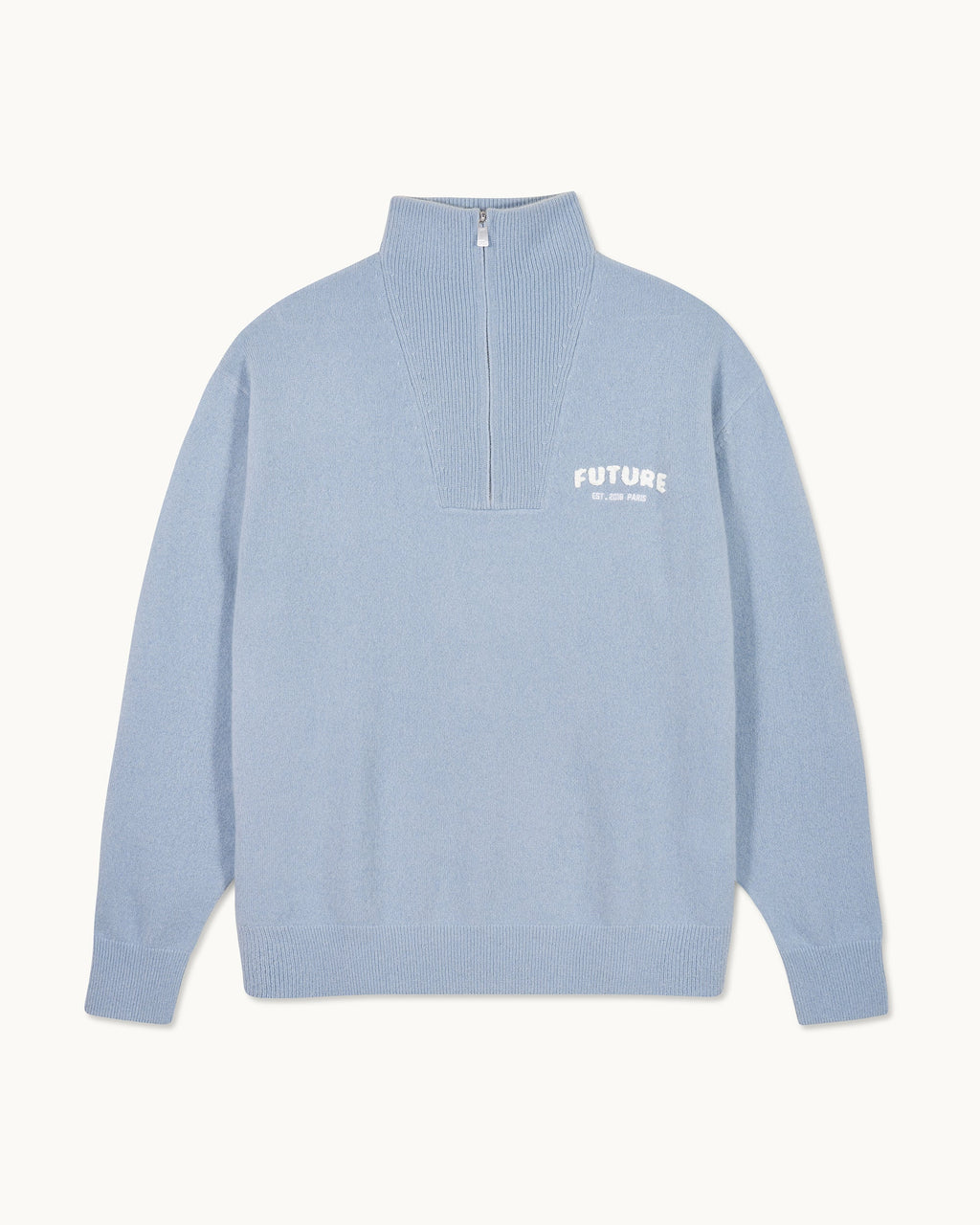 Maglione Collo con Zip Future - Grey Blue - Uomo