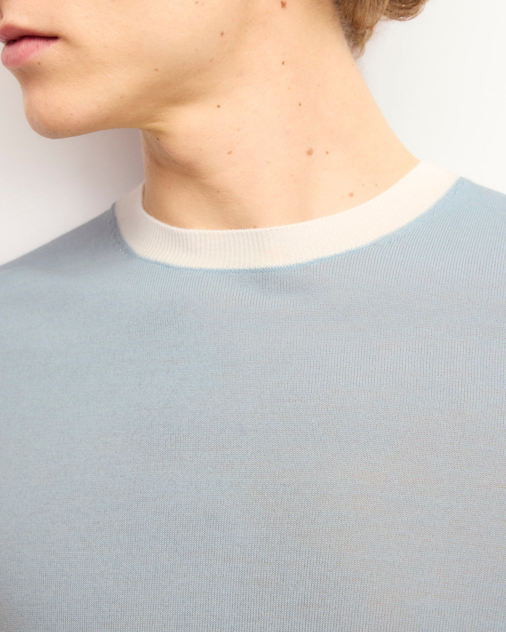 Maglione Girocollo a Contrasto - Grey Blue - Uomo