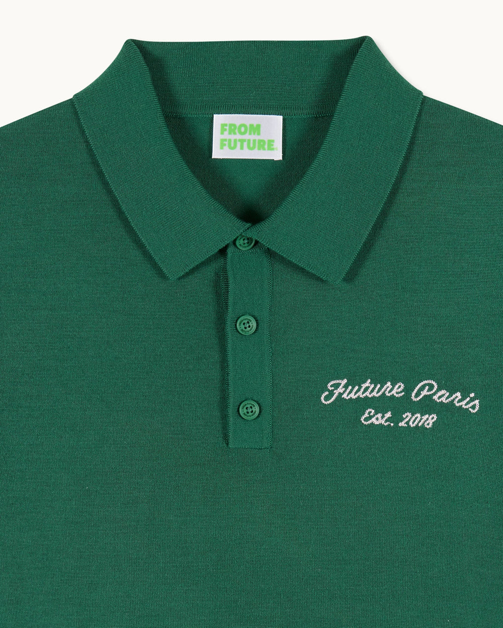 Future Paris Polo-Collar Jumper - Ocean Green - Men