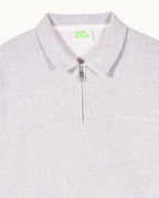 Sweatshirt Col Polo - Gris Chiné Clair - Homme