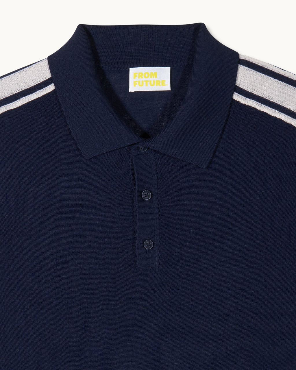 Maglione Collo Polo a Righe - Navy - Uomo
