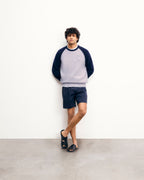 Crew-Neck Embroidered Heart Jumper - 1502 Light Mottled Grey - Men