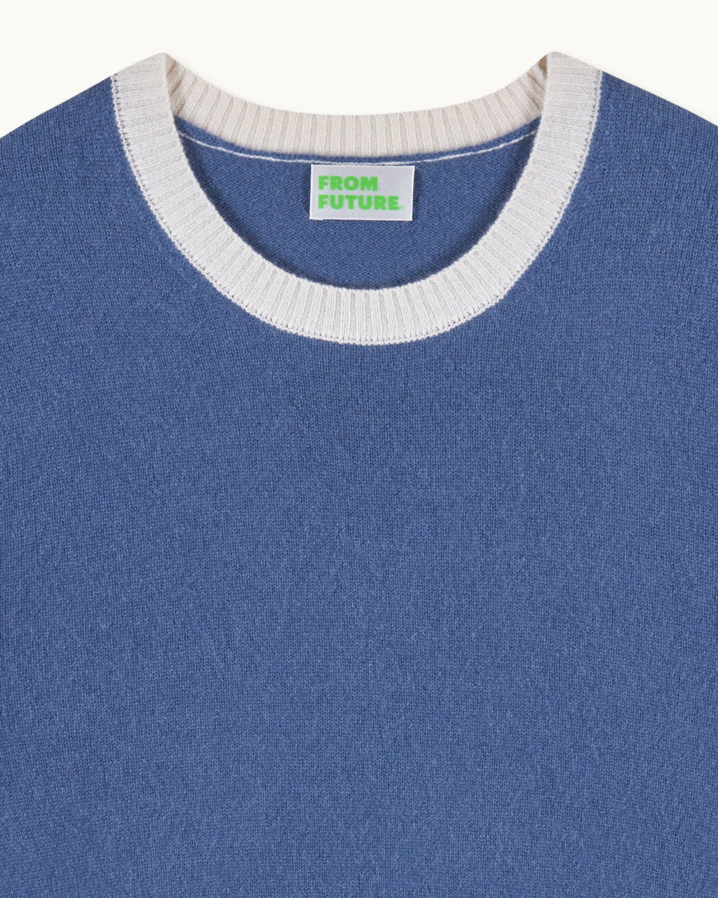 Pull Col Rond À Bandes - Storm Blue - Homme