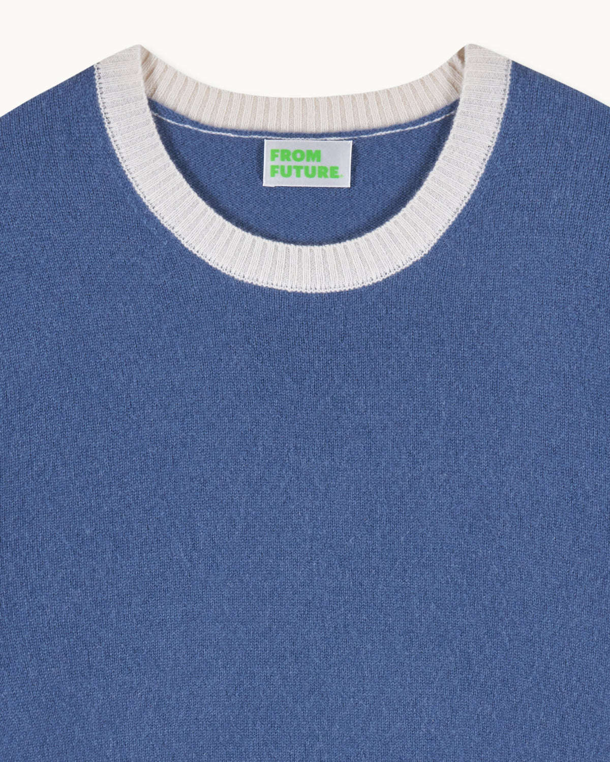 Pull Col Rond À Bandes - Storm Blue - Homme