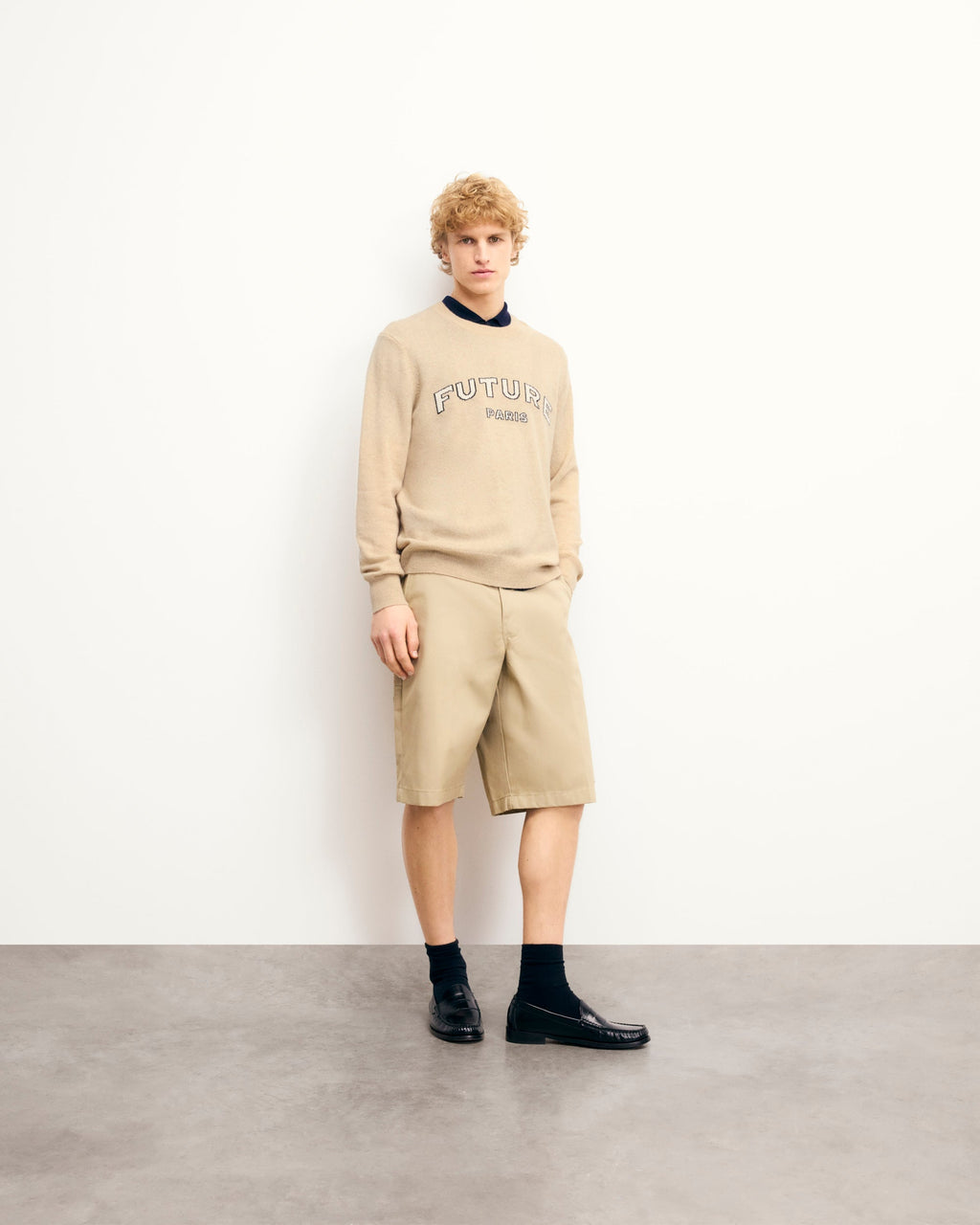 Maglione Girocollo Future Paris - Beige Melange - Uomo