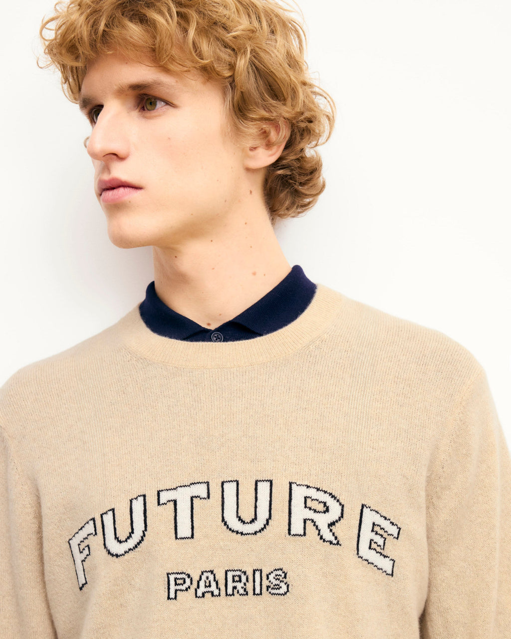 Maglione Girocollo Future Paris - Beige Melange - Uomo